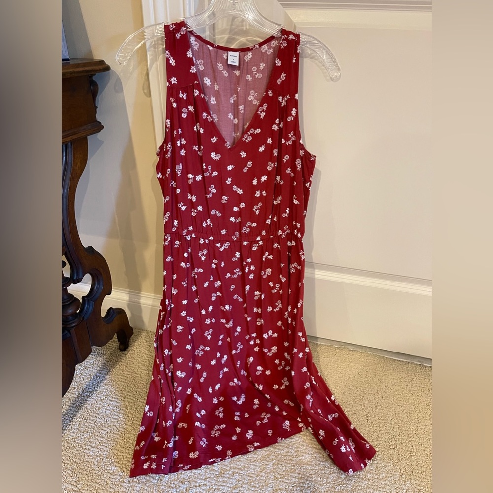 Old navy red floral dress